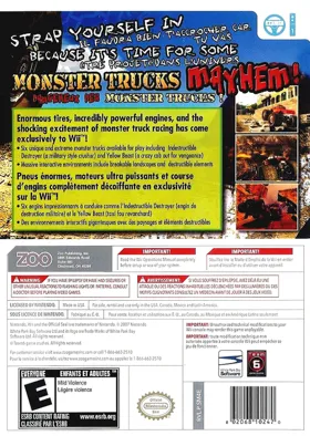 Monster Trucks Mayhem box cover back